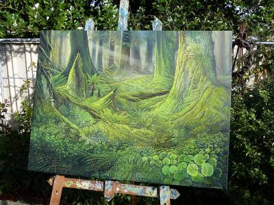 "Fiordland" - Inspired by the amazing Fiordland National Park. - Painting by Graham Stichbury, an artist from Hawke's Bay, New Zealand.